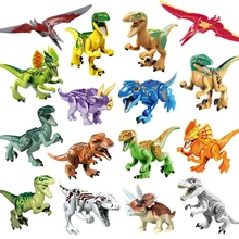 8 unids/set Mundo Jurásico 2 dinosaurio figura bloques de construcción de ladrillos de juguete Tyrannosaurus Rex Compatible con dinosaurio