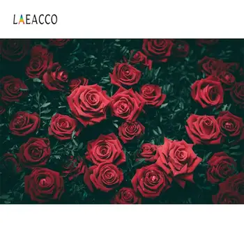 

Laeacco Rose Rose bush Backgrounds Wedding Show love Scenes Celebration Photography Customizable Backdrops Photo Studio