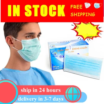 

Disposable Masks 3 Layer Non Woven Masks Anti Dust Mouth Face Mask Protection Soft Protective Mask