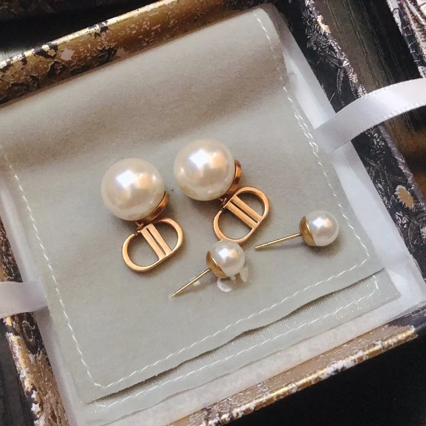 Pendientes de perlas Retro para mujer, abalorio de moda, Simple, Hip Hop, joyería, regalo de vacaciones