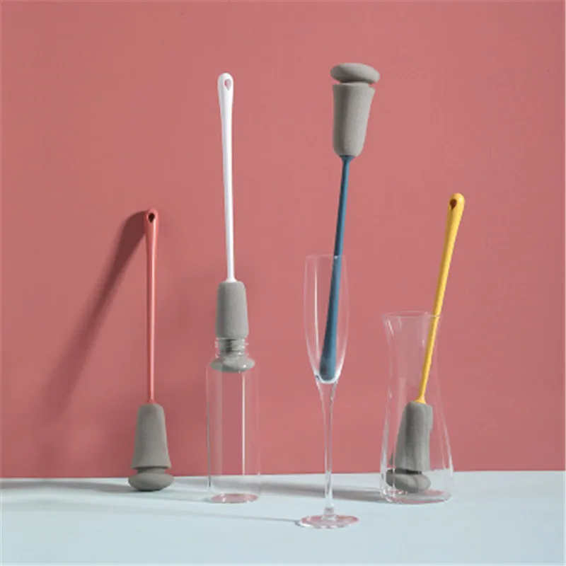 

Forest flower glass brush long handle cleaning glass brush kitchen cleaning brush no dead corner milk bottle brush can replace