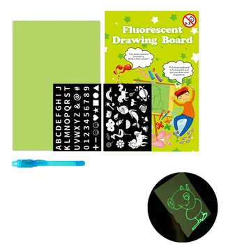 

A4 Draw With Light Up Fun Night Drawing Board Set Kids Baby Educational Illuminate Graffiti Painting Writing Paint board