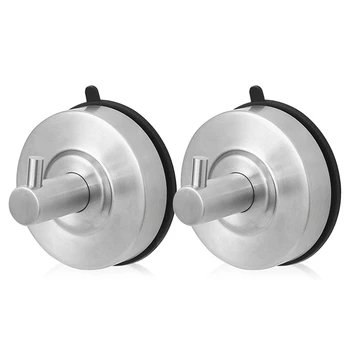 

Towel Hook Heavy Duty, Vacuum Suction Cup Hooks Robe Hook Towel Hooks for Bathroom Reusable Stainless Steel Coat/Robe Clothes Ho
