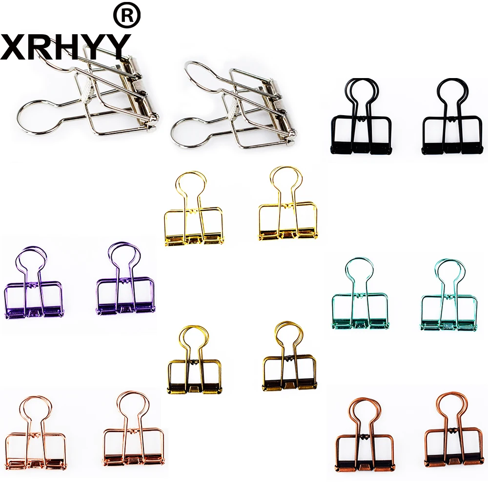 5 Pc Metal Wire Retro Hollow Photo Clips Paper Binder Clips Organizer Office Lot 
