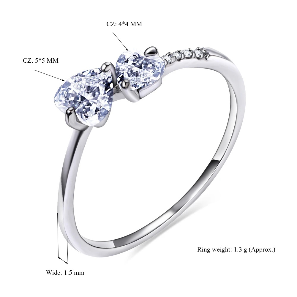 Heart zirconia ring