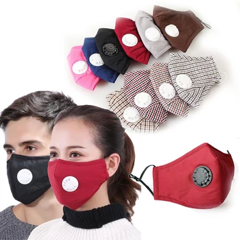 

PM2.5 Mouth Mask Anti Pollution Breathable Valve Masks Activated Carbon Filter Insert Can Be Washed Reusable Masks for Adult