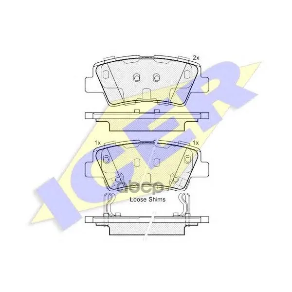 181976_колодки Дисковые Задние! Kia Soul 1.6i/Crdi 09, Hyundai Sonata V 2.0ti/Crdi 05 Icer 181976 Icer арт. 181976
