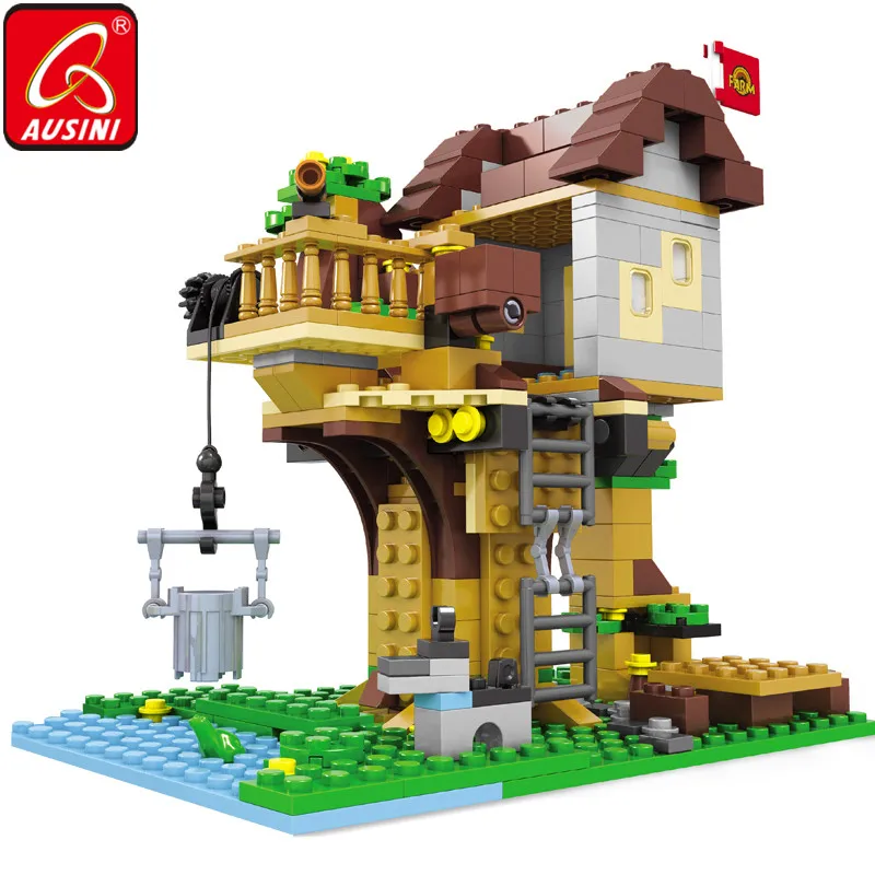 AUSINI Architecture Farm House кирпичные игрушки для детей строительные блоки 3 в 1 сборочный