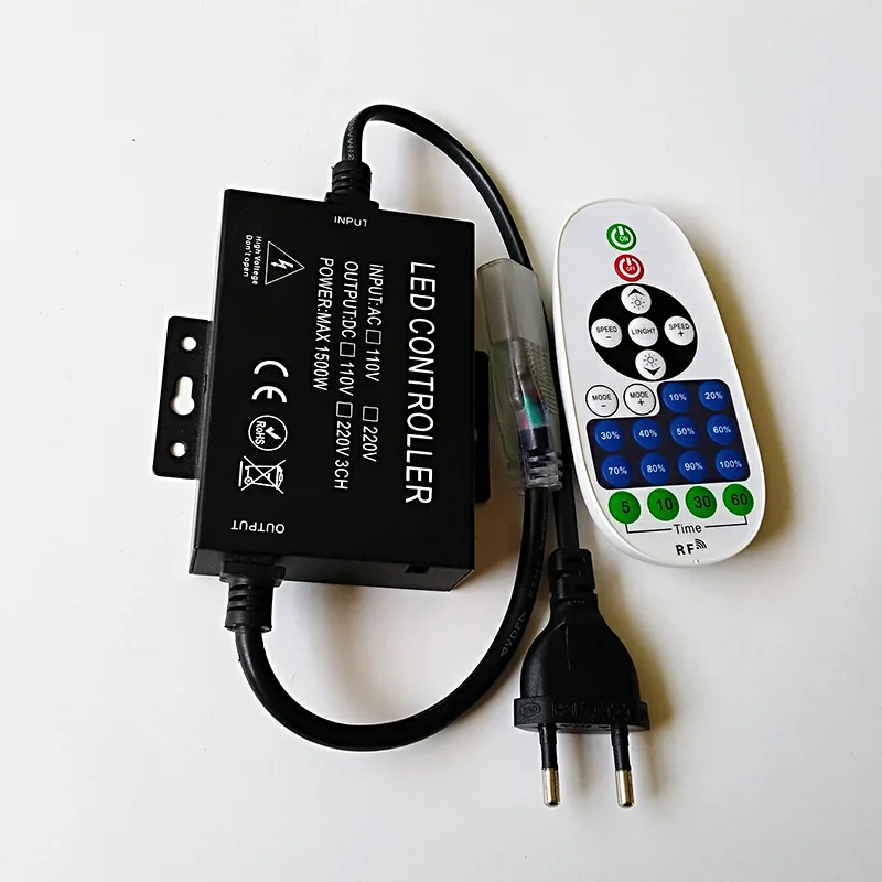 

1500W High-Power 110V220V High Pressure RF Wireless RF Remote Control LED Monochrome Light Belt Light Bar Dimmer