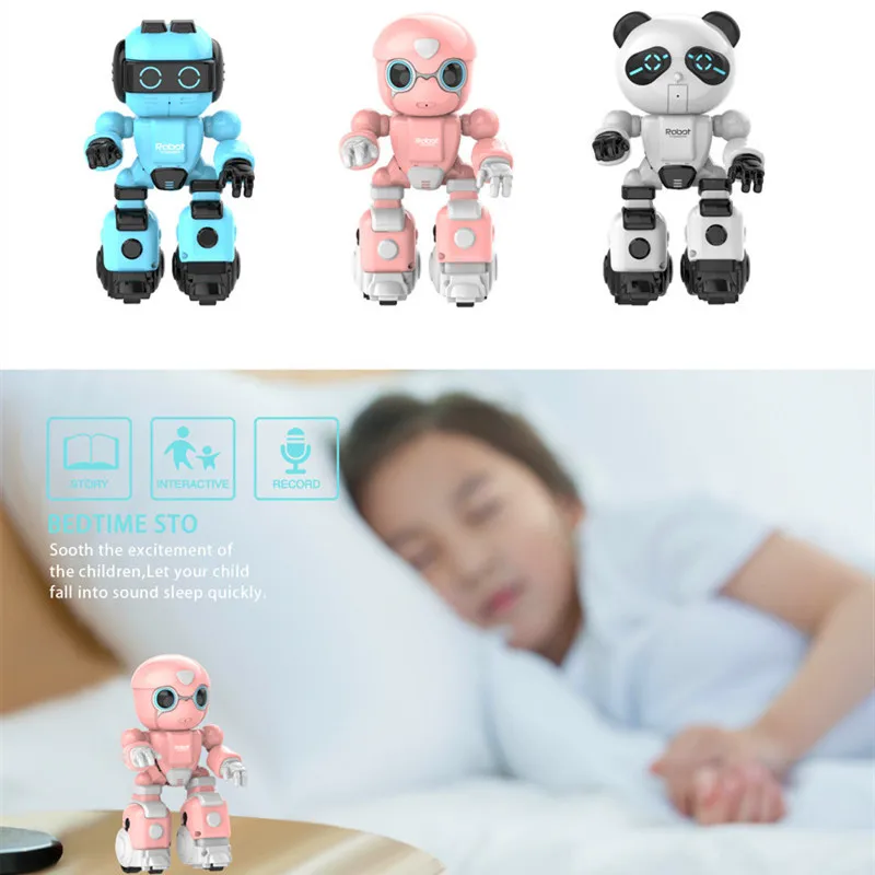 Intelligent Remote Control Robot With Recording Magic Voice Can Music Dancing Walk Smart Follow Function Toy Kid Adult Gifts RTR 3
