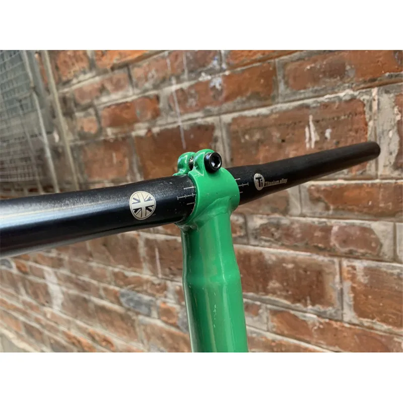 Klapp fahrrad titanium lenker S typ für brompton fahrrad TI bar 25,4 x560mm ultra licht schwarz silber – Detail 3
