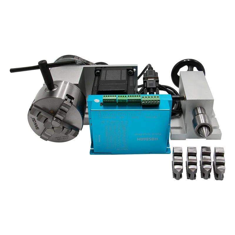 Skup Nazwa 34 4.5N w zamkniętej pętli krokowy sterownik silnika CNC 4th osi oś obrotowa indeksowanie tabel K12 100 4 uchwyt szczękowy 41 + mt2 konik