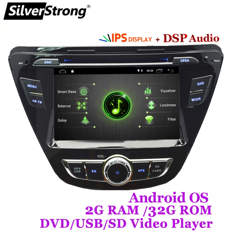 SilverStrong четырехъядерный 32GB DSP Android9.0 автомобильный DVD для hyundai Elantra Avante с wifi 4G модемом gps Автомагнитола стерео