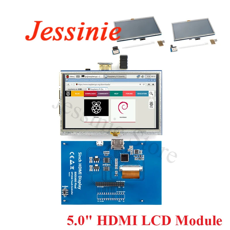 5-дюймовый HDMI ЖК-резистивный сенсорный экран модуль дисплея 800x480 5 0 &quotTFT-монитор