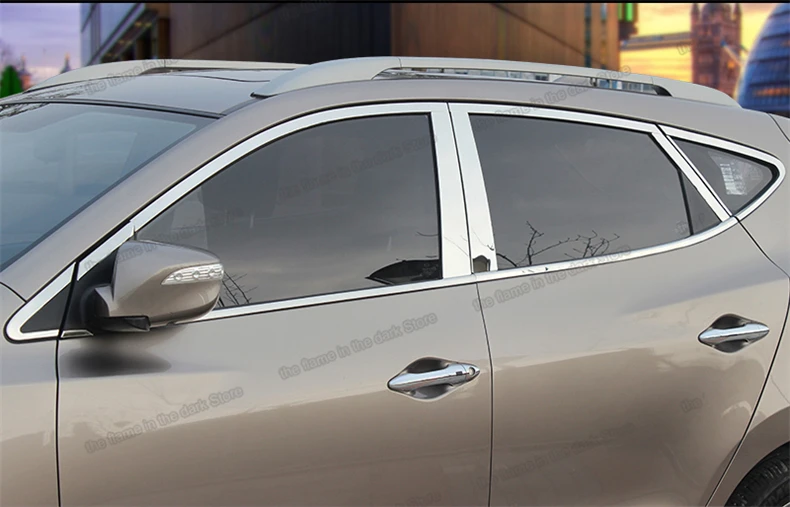 Lsrtw2017 нержавеющая сталь автомобильные окна для hyundai tucson 2009 2010 2011 2012 2013 2014 2015 ix35 ix
