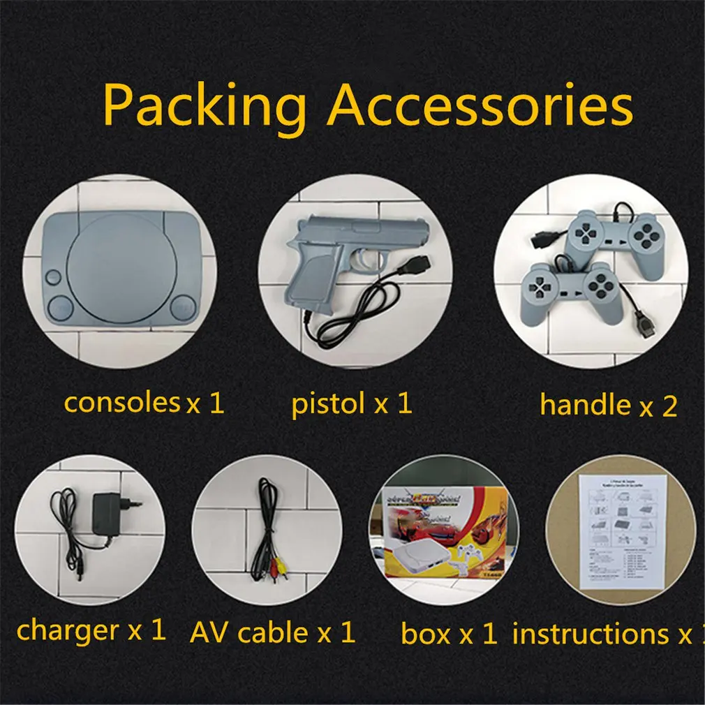 Игровая расширяемая Мини Ретро ТВ Видео игровая консоль 2 геймпада+ 1 игровой пистолет встроенный 22+ 500 Классический игровой плеер AV выход - Цвет: Белый