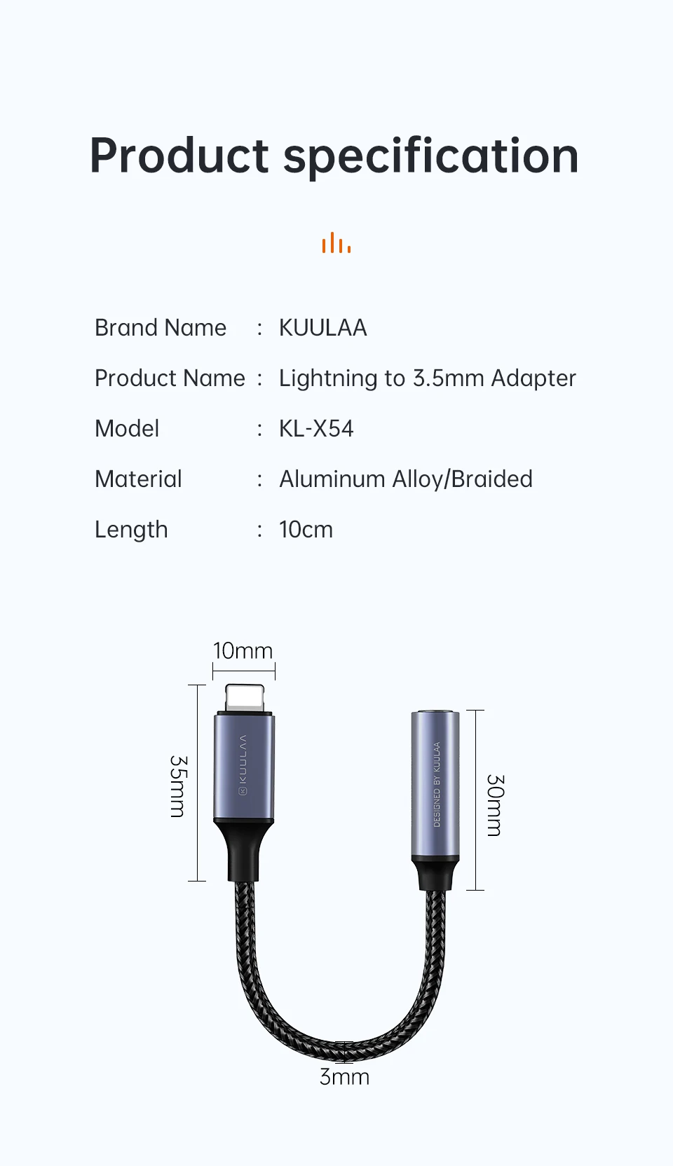 iphone charger converter KUULAA Lightning to 3.5mm Jack Headphones Adapter AUX Cable  For iPhone 13 12 11 Pro Max XS XR X 8 Plus iPad Connector Dispenser hdmi phone adapter