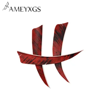 

50Pcs Archery Arrow Feather Shield Shape 4 inch Turkey Real Feather Outdoor Shooting Hunting Accessories