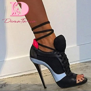 

Doratasia 2020 Dropship Thin High Heels Party Sexy Mesh Ankle Boot Summer Woman Shoes Women Sandals