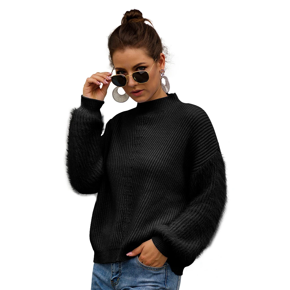 

Winter Knitting Sweater Pullovers Women Long Sleeve Tops Turtleneck Knitted Sweater Chic Woman Clothes Female Casual Streetwear