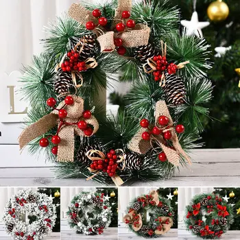 

Handmade Christmas Wreath Door Hanging Window Display Props Simulation Christmas Wreath Door Hanging Window Decoration