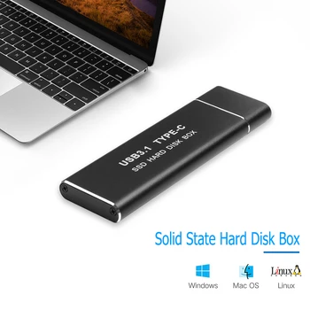 

10Gbps M.2 NVME PCIe to USB3.1 GEN2 M Key Disk Enclosure Adapter for 2230/2242/2260/2280 Type-C SSD Mobile Case Box