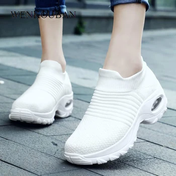 

Womens Flats Slip On Shoes for Women Sock Sneakers Platform Black Ballet Shoes Ladies Casual Dance Shoes Mocasines Mujer 2020