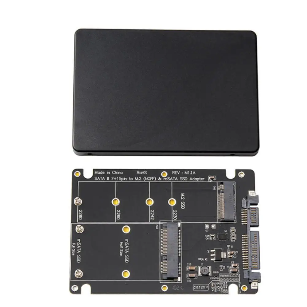 2 в 1 NGFF M.2 B M Ключ Mini PCI-E или mSATA SSD SATA III адаптер карты для полный Msata SSD/2230/2242/2260/22x80 M2