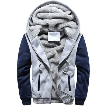 

Plus Size 5XL Jacket Men Winter Thicken Thermal Coats New Fashion Patchwork Hooded Men's Jacket High Quality Male Outwear YF-29