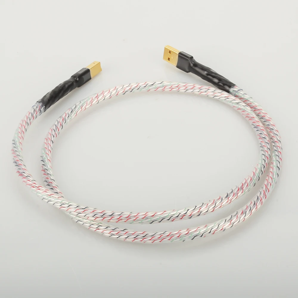 Hifi Nordost Valhalla топ-номинальный посеребренный+ щит USB кабель высокого качества тип А-Тип B Hifi кабель для передачи данных для DAC