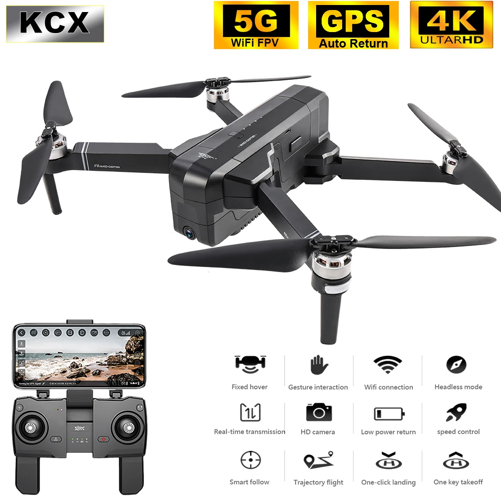 US $117.75 Sjrc F11 Pro Gps Drone With Wifi Fpv 2k1080p Camera Hd Brushless Quadcopter Rc Drones 28mins Flight Time Vs B4w