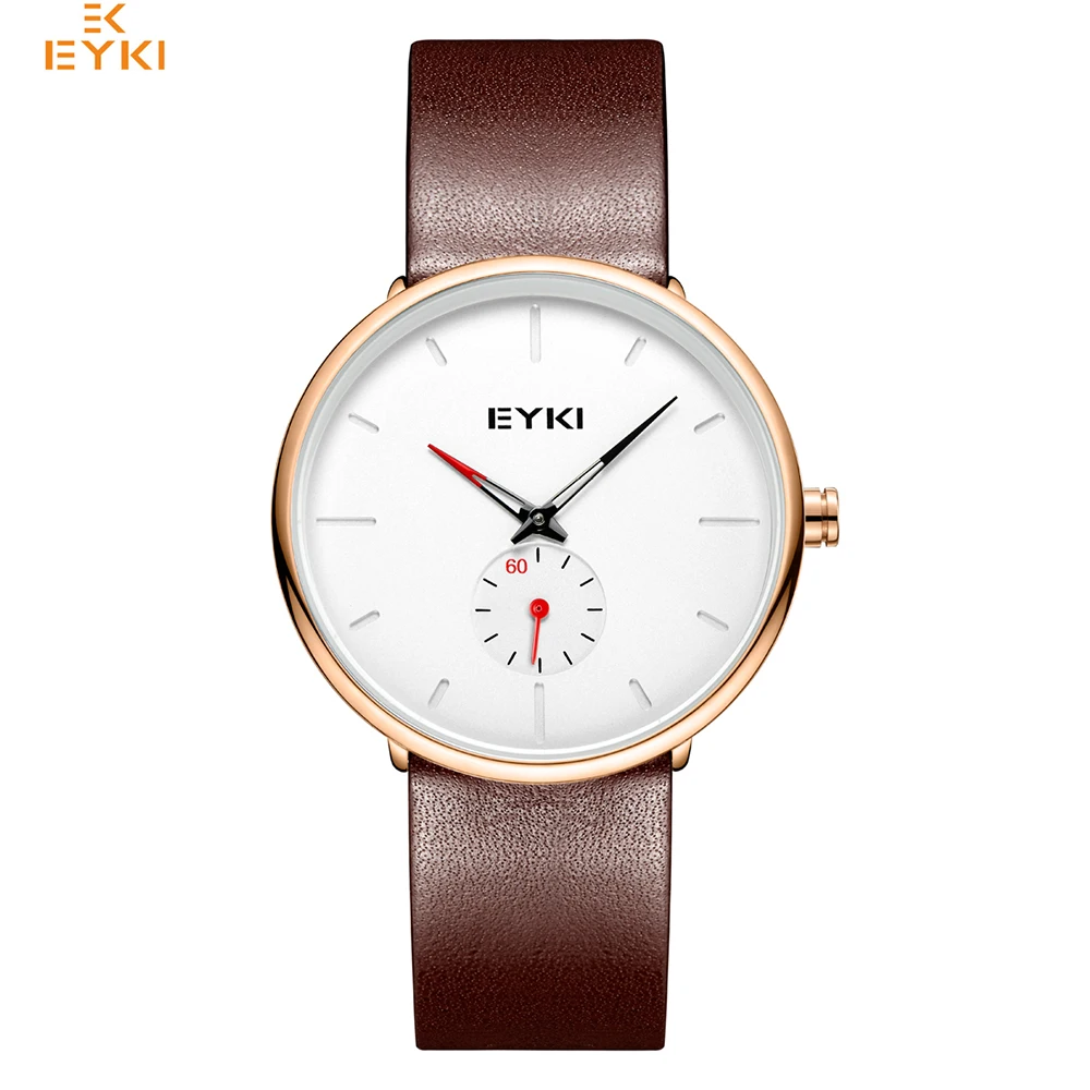 

NO.2 Brand Simple Men Genuine Leather Quartz Watches Lover's Woman Big Dial Sport Wrist Watch