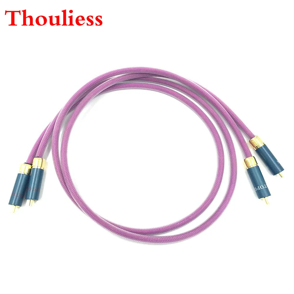 

Thouliess Pair HIFI Ortofon Gold Plated 2RCA Cable High-end 6N OFHC Audio cable Double RCA Signal Line Rca cable for XLO HTP1