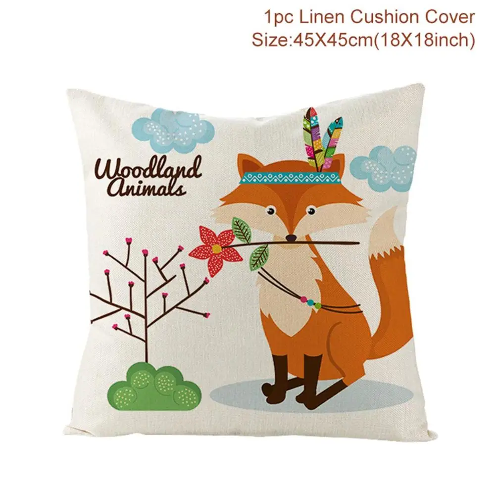 Cushion Cover-08 Frigg лесной вечерние принадлежности животное баннер сафари день рождения стол украшения детский душ Dercor мальчик Джунгли Тема вечерние Декор - Цвет: Cushion Cover-08