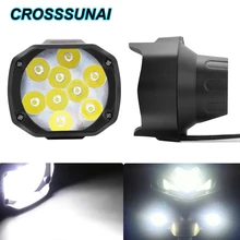 DRL Moto rcycle faro de trabajo LED focos de luz delantera LED auxiliar Luz de niebla Assemblie lámpara 12V luces faro moto