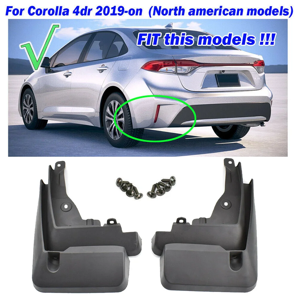 Черный автомобиль брызговик Крышка для Toyota Corolla E210 Sedan 202
