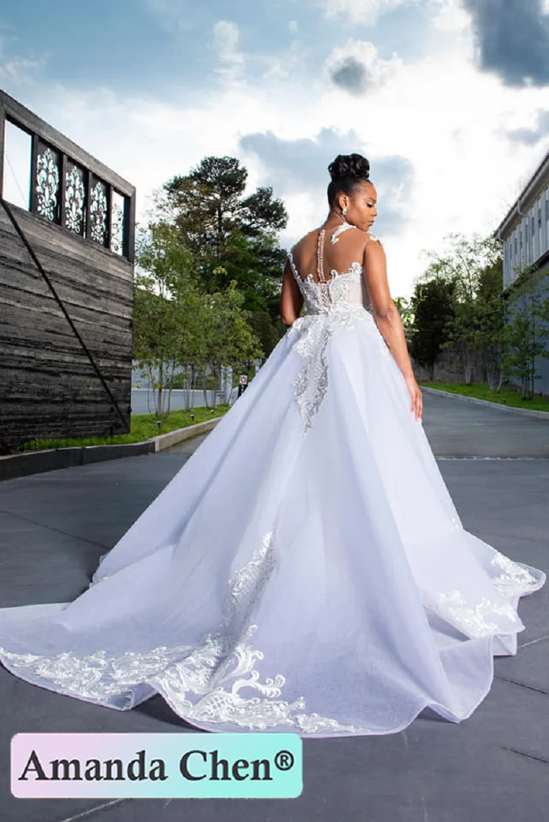 Новое свадебное платье Amanda novias без рукавов со шнуровкой abito sposa veu de noiva mariage brautkleid braidsjurken плюс размер