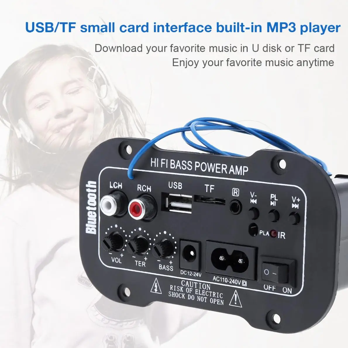 5 дюймов 25 Вт Hi-Fi Bluetooth автомобильный аудио усилитель мощности fm-радио плеер Поддержка/SD/USB/DVD/MP3 вход для автомобиля мотоцикла дома