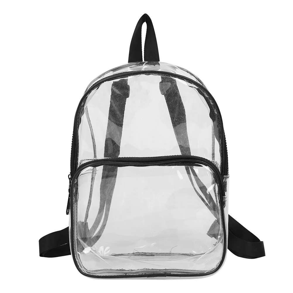 Mochila impermeable de PVC transparente para adultos y estudiantes Unisex, mochilas escolares, bolsos de hombro