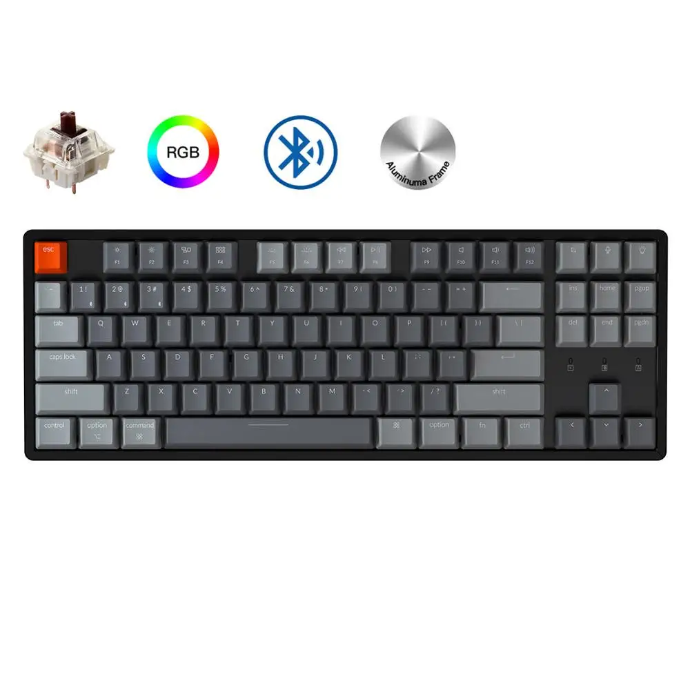 Keychron K8 C Wireless Bluetooth Mechanical Keyboard Gateron Switch RGB Backlight Aluminum Frame for Mac|Keyboards| - AliExpress