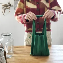 Для женщин леди Вязание шнурок сумки сплошной цвет для мобильного телефона ключи деньги O66