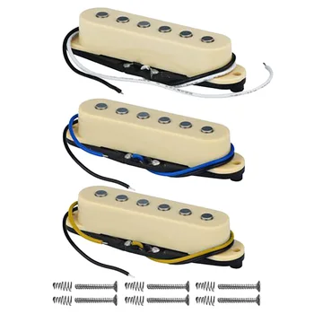 

3PCS/Set Single Coil Pickup Electric Guitar Pickup Neck/Middle/Bridge 48/50/52mm for FD Strat Guitar Accessories