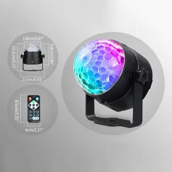 

USB DC 5V 3W LED Stage Light Remote Control Disco KTV Club Party Bar RGB Lamp Q0KF