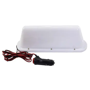 

IZTOSS DC 12V Taxi Magnetic Base Roof Top Cab Sign Light with Cigarette lighter-White Shell Ordinary bulb