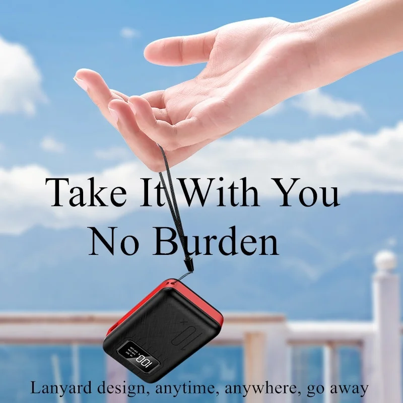 Xiaomi Mini power Bank с тремя входными портами, двойной USB внешний аккумулятор, быстрая зарядка для iphone, xiaomi, портативное зарядное устройство, power Bank