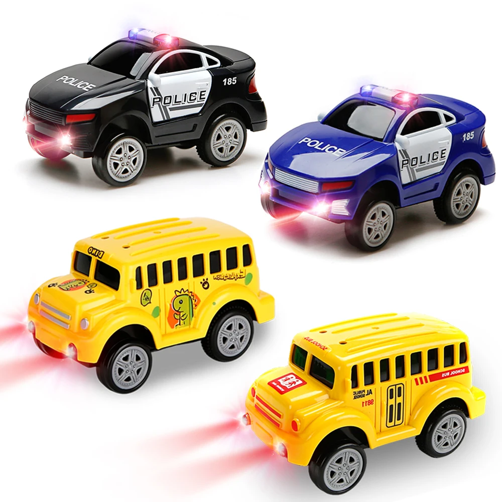 Литой пластмассовый трек игрушечный автомобиль полицейский игрушки автобус