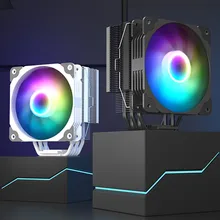 VETROO – refroidisseur de processeur V5, 5 tuyaux de chaleur, PWM processeur ARGB 120mm, ventilateur de refroidissement pour Intel LGA 1156 1155 1151 1150 AMD Ryzen AM3 AM4
