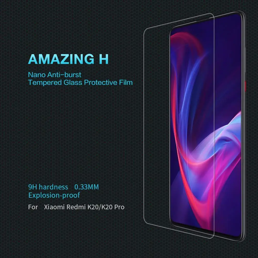 

for Xiaomi Redmi K20 Pro glass protective film, Nillkin tempered glass for Xiaomi Redmi K20 Pro screen protector protection