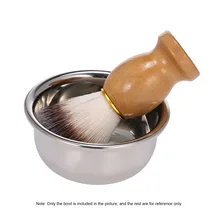 Мыльница для бритья для мужчин, мыльница для волос на лице, Очищающий контейнер из нержавеющей стали