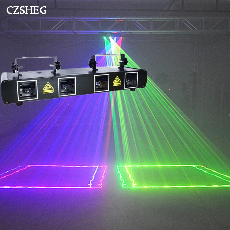 

Four Lens Strong RGBY Laser Show System Stage Disco Party christmas decoration Laser lights DMX DJ equipment project
